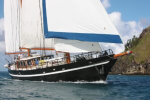 Classic wooden antique folk boat